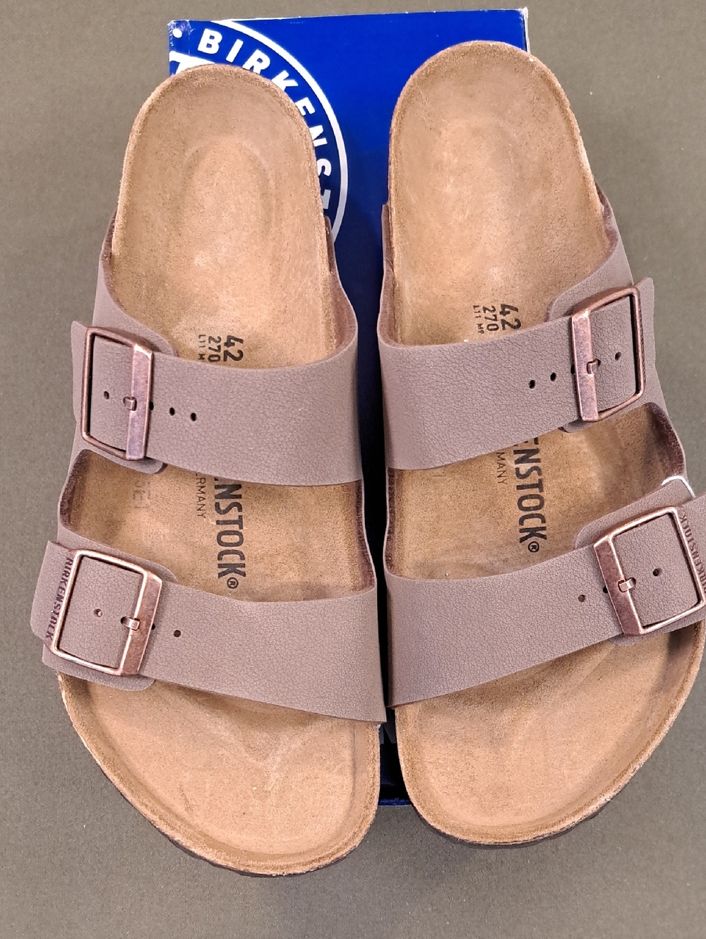 Birkenstock Arizona  Birkibuc - Color: Mocca - Size: Men 9 - Picture 3 of 10